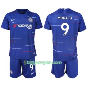 Billige Fotballdrakter Chelsea MORATA 9 Barn Hjemmedraktsett 2018/19 Kortermet